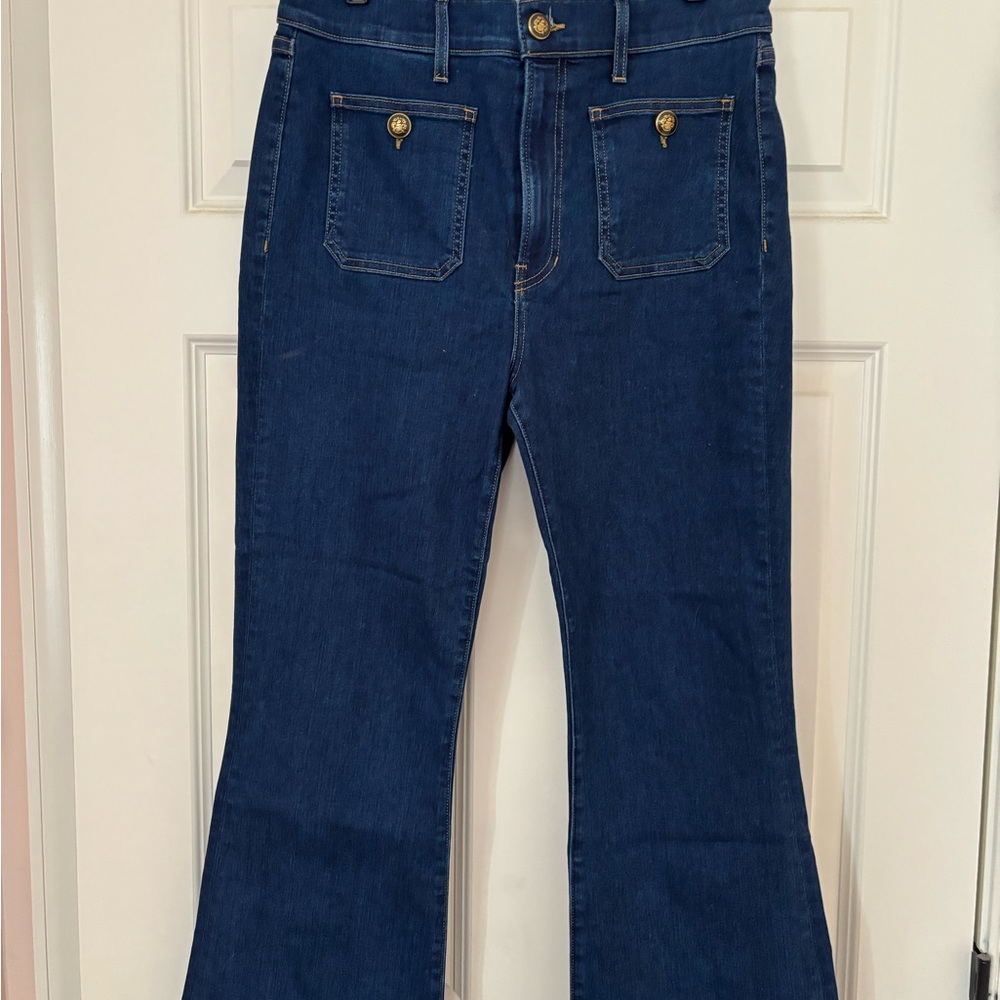Veronica Beard Dark Blue Flare Jeans
